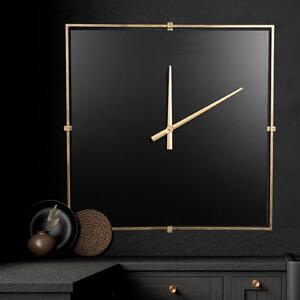 Dekorační nástěnné hodiny v moderním čtvercovém stylu z kovu