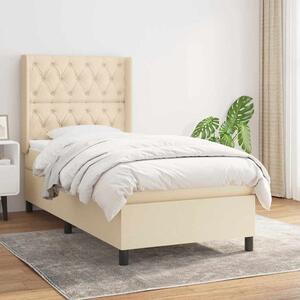 Box spring postel s matrací krémová 80 x 200 cm textil 3131630