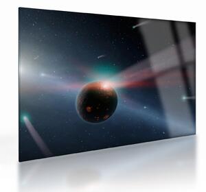 Skleněný obraz planetky (70x50 cm)