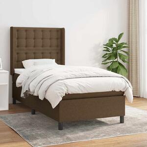 Box spring postel s matrací tmavě hnědá 80x200 cm textil 3131708