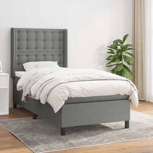 Box spring postel s matrací tmavě šedá 80 x 200 cm textil 3131706