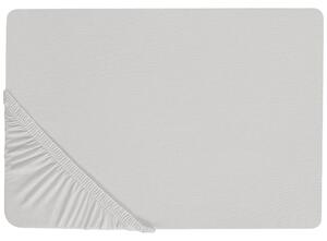Prostěradlo s gumou JANBU Bavlna 200 x 200 cm Světle šedá