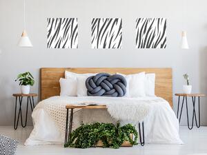 Čtverce motiv tygr samolepky na zeď 3 ks každý 20 x 20 cm