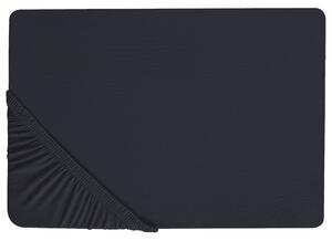Prostěradlo s gumou JANBU Bavlna 90 x 200 cm Černá