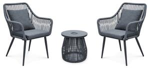 Set zahradního nábytku šedý s podsvícením AZS-L1314 GREY
