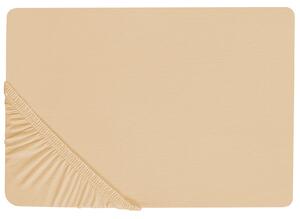 Prostěradlo s gumou JANBU Bavlna 90 x 200 cm Pískově béžová