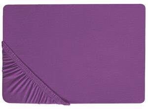 Prostěradlo s gumou JANBU Bavlna 90 x 200 cm Purpurová