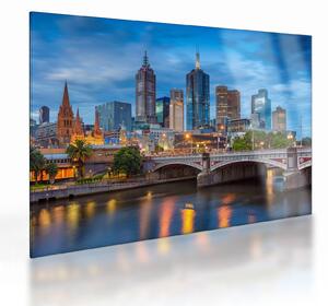Skleněný obraz města Melbourne (70x50 cm)