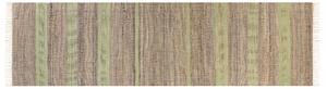 Jutový koberec 80 x 300 cm béžový/zelený TALPUR