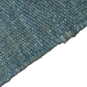 Jutový koberec 80 x 150 cm modrý LUNIA