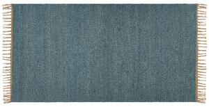 Jutový koberec 80 x 150 cm modrý LUNIA