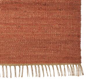 Jutový koberec 80 x 150 cm červený LUNIA