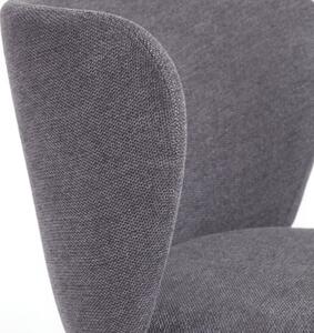 Tmavě šedá látková barová židle Kave Home Ciselia 75 cm