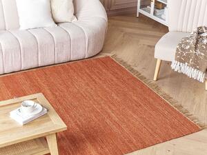 Jutový koberec 160 x 230 cm červený LUNIA