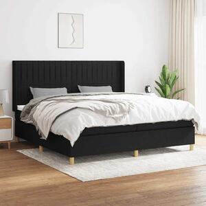 Box spring postel s matrací černá 200x200 cm textil 3132179