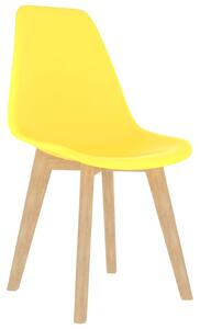 Jídelní židle 2 ks žluté plast
