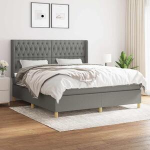 Box spring postel s matrací tmavě šedá 180x200 cm textil 3132250