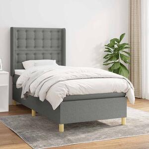 Box spring postel s matrací tmavě šedá 80 x 200 cm textil 3132266