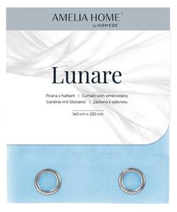 Záclona AmeliaHome Lunare II světle modrá