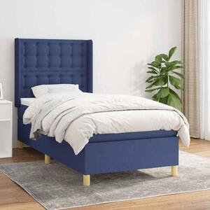 Box spring postel s matrací modrá 80x200 cm textil 3132271