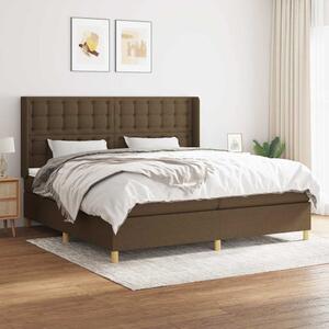 Box spring postel s matrací tmavě hnědá 200x200 cm textil 3132340