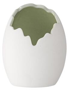 Porcelánový květináč Egg bílo-zelený Bloomingville