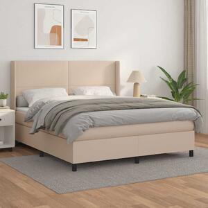 Box spring postel s matrací cappuccino 180 x 200 cm umělá kůže 3132398