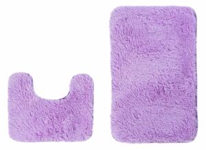 Sada koupelnových koberečků SILK ARTS-61 2PC - fialový seřík