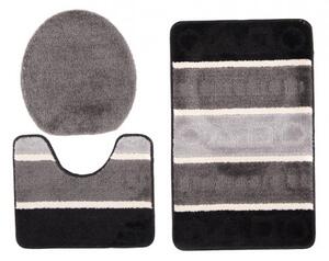 Sada koupelnových koberečků MULTI C5015 černý, šedý FIGURY