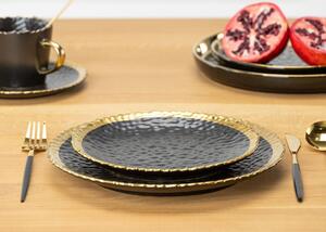 DekorStyle Keramický talíř Kati 20 cm černý