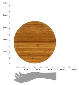 DekorStyle Otočná bambusová deska 35 cm hnědá