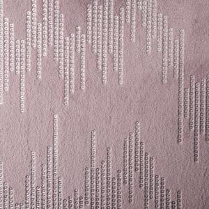 Dekorační vzorovaný velvet závěs CHILLI pudrová růžová/stříbrná, 140x250 cm, (cena za 1 kus) MyBestHome