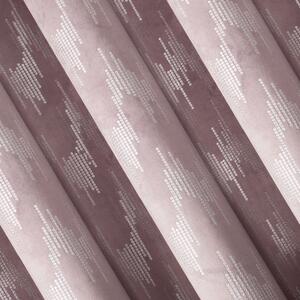 Dekorační vzorovaný velvet závěs CHILLI pudrová růžová/stříbrná, 140x250 cm, (cena za 1 kus) MyBestHome