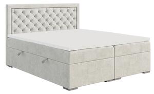 Manželská postel Boxspring 90 cm Bohem (slonovinová) (s matrací a úl. prostorem). Vlastní profesionální přeprava až k Vám domů 1054513