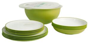 Set nádobí Omada Sanaliving Pic-Nic Set 14 ks Barva: zelená