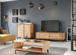 Velký TV stolek Modern Loft, dub, přírodní dub, 200x52x50 cm