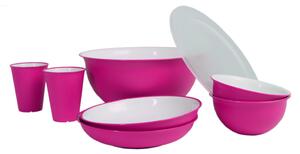 Set nádobí Omada Sanaliving Pic-Nic Set 8 Barva: růžová