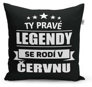 Sablio Polštář Ty pravé legendy se rodí v červnu: 40x40 cm