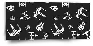 Sablio Obraz Star Wars Vesmírné lodě Pattern - 110x50 cm