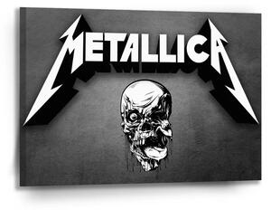 Sablio Obraz METALLICA Lebka Šedá - 90x60 cm