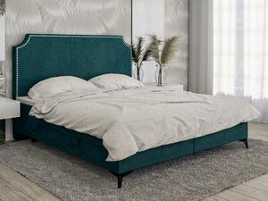 Kontinentální postel 120 cm Lexa (mořská) (s matrací a úl. prostorem). 1043385