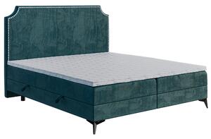 Kontinentální postel 180 cm Lexa (mořská) (s matrací a úl. prostorem). 1043388