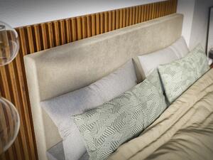 Kontinentální postel 120 cm Lemmy (světlobéžová) (s matrací a úl. prostorem). 1043389
