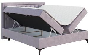 Kontinentální postel 140 cm Lavande (levandulová) (s matrací a úl. prostorem). 1043406