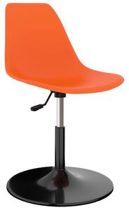 Otočné jídelní židle 6 ks oranžové PP