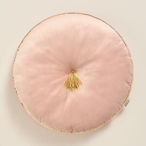 Room99 Dekoračný vankúš Okrúhly Allure 40 cm Velvet Barva: Světle růžová