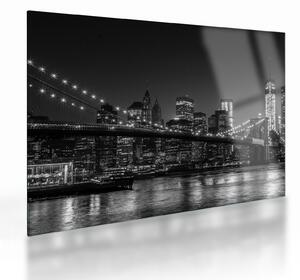 Skleněný obraz Brooklyn mostu v New Yorku (70x50 cm)