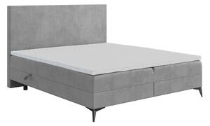 Manželská postel Boxspring 120 cm Ricky (šedá) (s matrací a úl. prostorem). Vlastní profesionální přeprava až k Vám domů 1043437