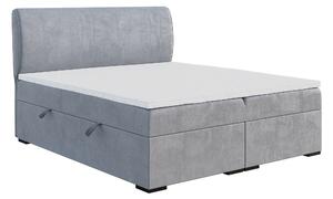 Kontinentální postel 180 cm Simoon (světle šedá) (s matrací a úl. prostorem). 1043452