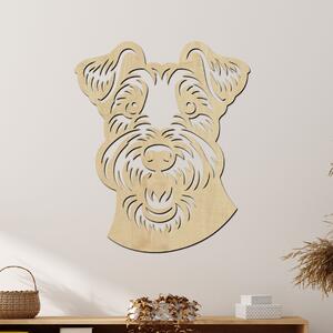 Dřevěná dekorace psa Welsh Terrier Zvolte rozměr šxv (cm): 33x40 | Zvolte barvu dekoru: Javor